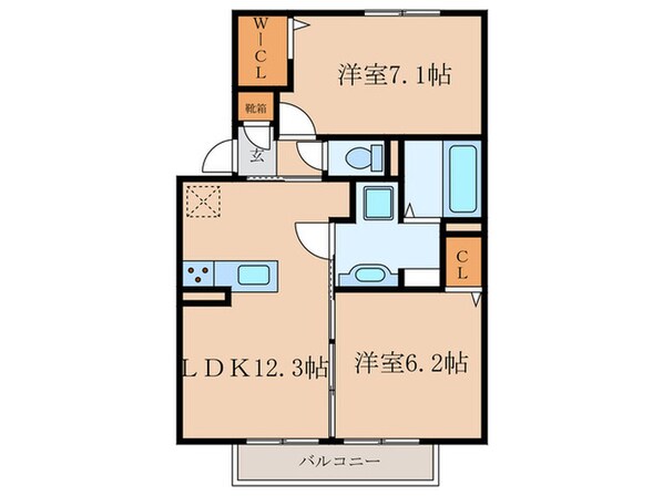 Rassurer　lieu　ASAHIの物件間取画像